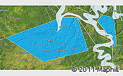 Political Map of Perm, satellite outside
