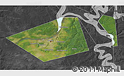 Satellite Map of Perm, darken, desaturated