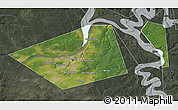 Satellite Map of Perm, darken, semi-desaturated