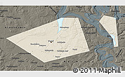 Shaded Relief Map of Perm, darken