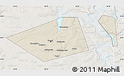 Shaded Relief Map of Perm, lighten