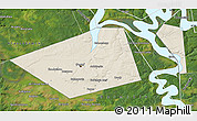 Shaded Relief Map of Perm, satellite outside