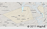 Shaded Relief Map of Perm, semi-desaturated