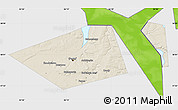Shaded Relief Map of Perm, single color outside