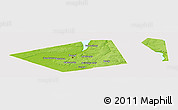 Physical Panoramic Map of Perm, cropped outside