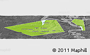 Physical Panoramic Map of Perm, darken, desaturated