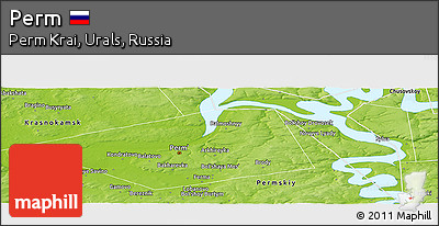 Physical Panoramic Map of Perm