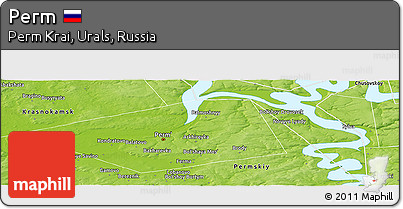 Physical Panoramic Map of Perm