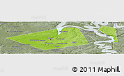 Physical Panoramic Map of Perm, semi-desaturated
