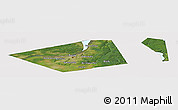 Satellite Panoramic Map of Perm, cropped outside