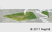 Satellite Panoramic Map of Perm, lighten, semi-desaturated