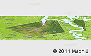 Satellite Panoramic Map of Perm, physical outside