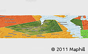 Satellite Panoramic Map of Perm, political outside