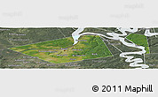 Satellite Panoramic Map of Perm, semi-desaturated