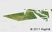 Satellite Panoramic Map of Perm, single color outside