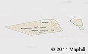 Shaded Relief Panoramic Map of Perm, cropped outside