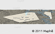 Shaded Relief Panoramic Map of Perm, darken