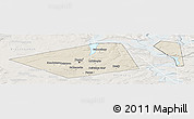 Shaded Relief Panoramic Map of Perm, lighten
