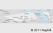 Silver Style Panoramic Map of Perm