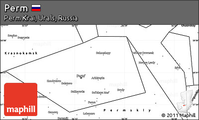Blank Simple Map of Perm