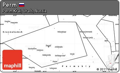 Blank Simple Map of Perm