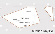 Classic Style Simple Map of Perm, cropped outside