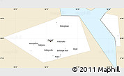 Classic Style Simple Map of Perm, single color outside