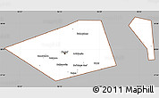 Gray Simple Map of Perm, cropped outside