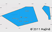 Political Simple Map of Perm, cropped outside