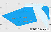 Political Simple Map of Perm, single color outside