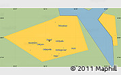 Savanna Style Simple Map of Perm, single color outside