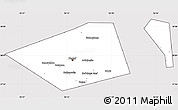 Silver Style Simple Map of Perm, cropped outside