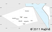 Silver Style Simple Map of Perm, single color outside