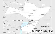 Silver Style Simple Map of Solikamskiy