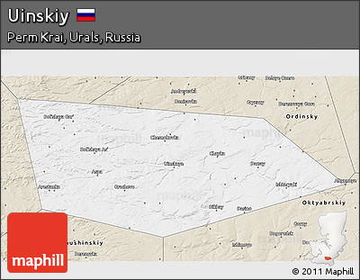 Classic Style 3D Map of Uinskiy