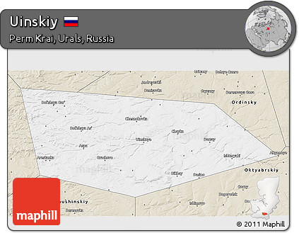 Classic Style 3D Map of Uinskiy
