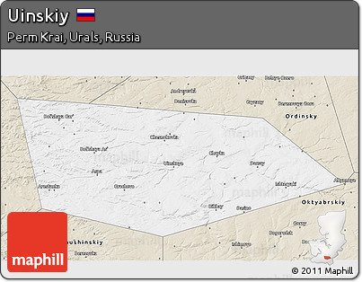Classic Style 3D Map of Uinskiy