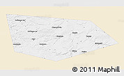 Classic Style 3D Map of Uinskiy, single color outside