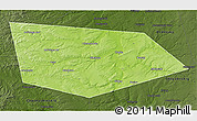 Physical 3D Map of Uinskiy, darken