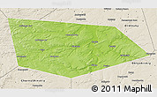 Physical 3D Map of Uinskiy, shaded relief outside