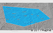 Political 3D Map of Uinskiy, desaturated