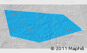 Political 3D Map of Uinskiy, lighten, desaturated