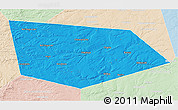 Political 3D Map of Uinskiy, lighten