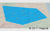 Political 3D Map of Uinskiy, lighten, semi-desaturated