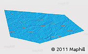 Political 3D Map of Uinskiy, single color outside