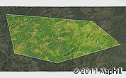 Satellite 3D Map of Uinskiy, darken, semi-desaturated