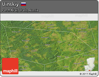 Satellite 3D Map of Uinskiy