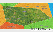 Satellite 3D Map of Uinskiy, political outside