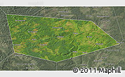 Satellite 3D Map of Uinskiy, semi-desaturated