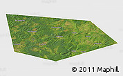 Satellite 3D Map of Uinskiy, single color outside